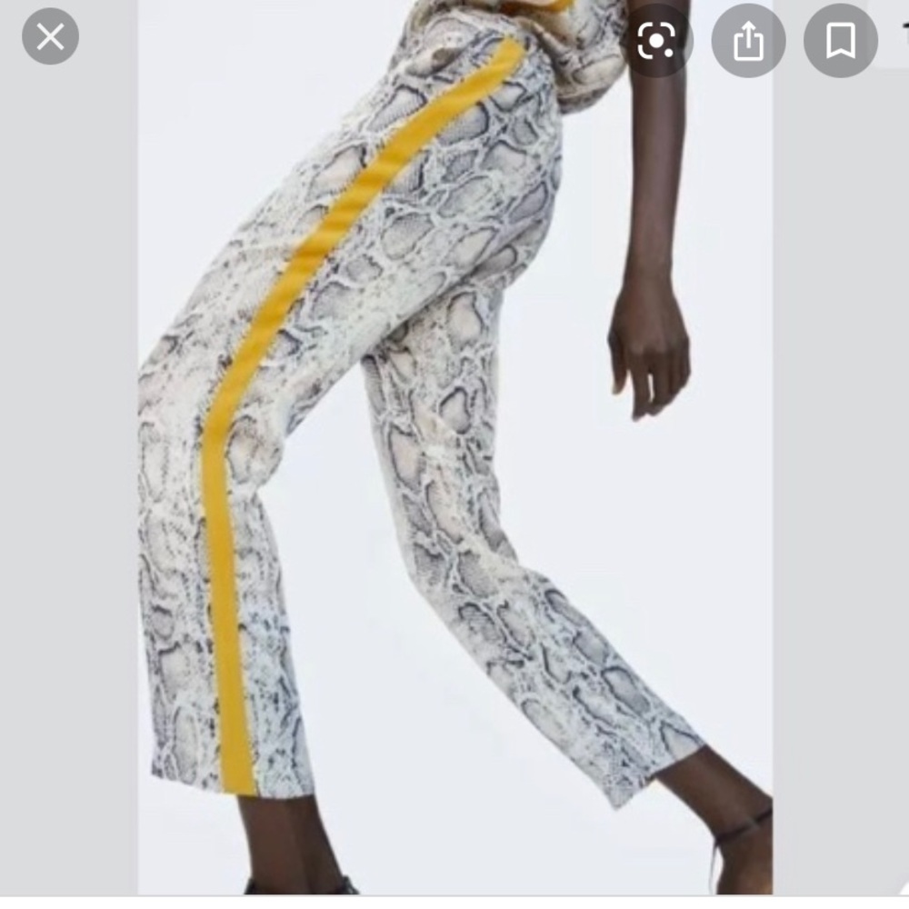 New Zara Snakeskin print top and pants